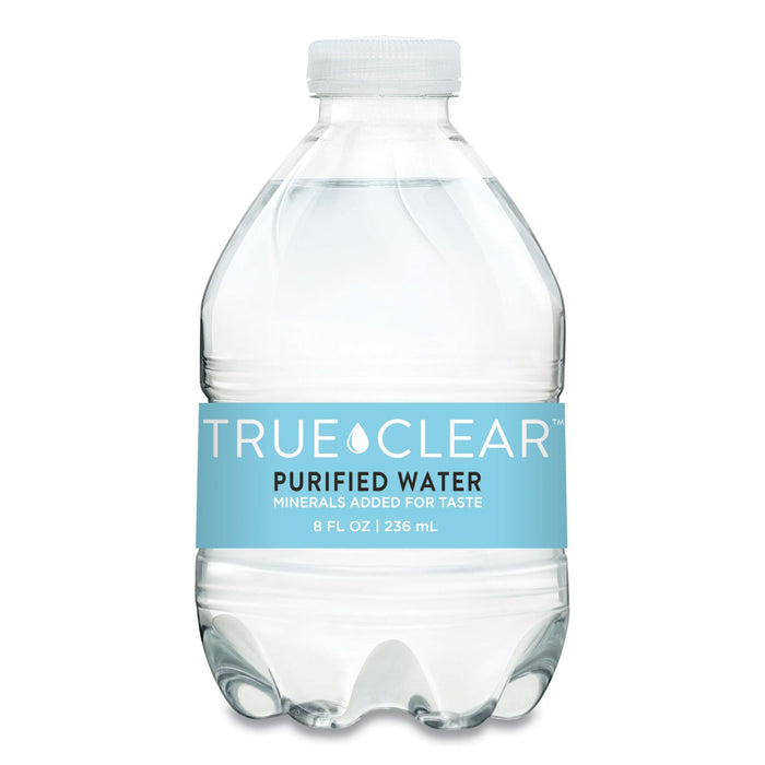 True Clear Purified Bottled Water, 8 oz Bottle, 24 Bottles/Carton, 168 Cartons/Pallet