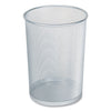 Rubbermaid Steel Mesh Wastebasket, Round, 5 gal, Silver