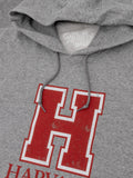 Harvard University H Logo Hooded Sweatshirt - Oxford Gray by Tee Luv
