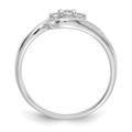 14K White Gold Lab Grown Diamond Three Stone Engagement Ring by Fine Color Jewels