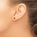 Enameled 14k Gold Ladybug Earrings by Fine Color Jewels