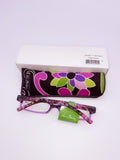 Vera Bradley Jennifer Eyeglasses + 1.00 With Power Purple Punch by Vanessa Jane