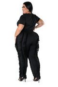 Curvy Short Sleeve Top Matching Tassel Pants by The House of Stylez