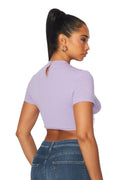Rhinestone Bow Trim Crop Top by The House of Stylez