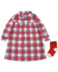 Max an Olivia Baby Girls 2-Pc. Fair Isle-Print Nightgown Sock Set by Vanessa Jane