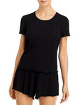 SKIN + Net Sustain Randi Ribbed Cotton T-shirt And Shorts Set, Size 0, XS by Vanessa Jane