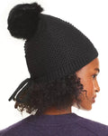 Kyi Kyi Knitted Faux Fur Pom Pom Hat by Vanessa Jane