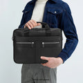 Genuine Leather Business Bag Briefcase - Laptops up to 16-inch by Zerodamage Sahara Case LLC