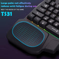Ergonomic Wired Gaming Keyboard - LED Rainbow Backlight, 35-Key | Ultima Series by Zerodamage Sahara Case LLC