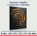 Black and Gold Spiral Wall Art by Tailored Canvases