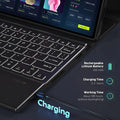 Samsung Galaxy Tab S10 FE+ Keyboard Case with Track Pad | Navigation Series by Zerodamage Sahara Case LLC