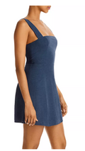 Aqua Square Neck Mini Tank Dress, Size Large by Vanessa Jane