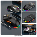 Wired Gaming Keyboard & Mouse Combo - Anti-Ghosting Multi-Key, 7-RGB Backlights by Zerodamage Sahara Case LLC