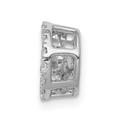 14K White Gold Lab Grown Diamond Round Solitaire Pendant by Fine Color Jewels