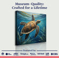 Turtle In Seagrass Coastal Wall Art by Tailored Canvases