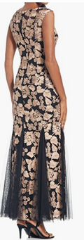 Alex Evenings Women's Embroidered Dress with Illusion Neckline, Size 18 by Vanessa Jane