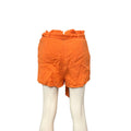Lulus Friendship Bright Orange Paperbag Waist Shorts, Size Medium by Vanessa Jane
