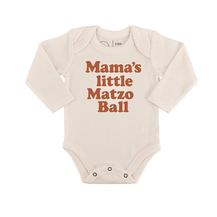 long sleeve graphic bodysuit | matzo ball by Finn + Emma