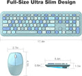 Wireless Keyboard and Mouse Combo with Aqua Flush Keys by Zerodamage Sahara Case LLC