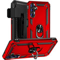 Military Kickstand Series with Belt Clip Case for Samsung Galaxy A14 5G - Red by Zerodamage Sahara Case LLC
