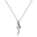 Black Sapphire Dainty Pendant Necklace by Fine Color Jewels