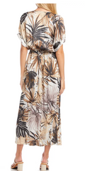 Karen Kane Womens Cuffed Sleeve Dress in Print, Size Large by Vanessa Jane