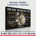 Personalized God Saw You Getting Tired Memorial Sign IV by Tailored Canvases