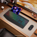 Rechargeable Silent Wireless Keyboard & Mouse Combo - RGB Backlight, Phone Holder by Zerodamage Sahara Case LLC