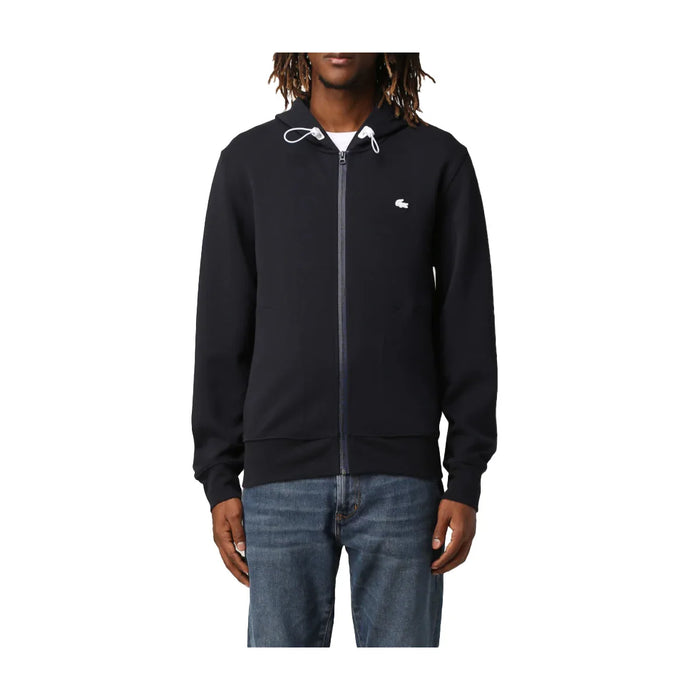 Lacoste Men's Hooded Cotton Blend Lettered Zip Sweatshirt by I-Max Fashions