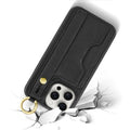iPhone 15 Pro Max Leather Wallet FingerGrip Case with MagSafe | Indy Series by Zerodamage Sahara Case LLC
