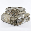 DaDa Bedding Bohemian Olive Brown Moroccan Paisley Floral Filigree Patchwork Cotton Bedspread Set (JHW-885) by DaDalogy Bedding Collection