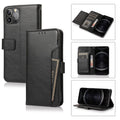 Indy Series Black Leather Wallet Case - iPhone 13 Pro by Zerodamage Sahara Case LLC