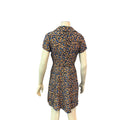 Calvin Klein Multicolor Floral Print Button Front Short Sleeve Mini Dress by Vanessa Jane