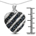 1.55 Carat Genuine Blue Sapphire and White Topaz .925 Sterling Silver Pendant by Bids.com
