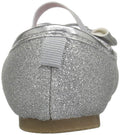 Kids Carters Girls Bigbow5 Fabric Pull On Ballet, Silver, Size Toddler 6.0 by Vanessa Jane