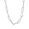 14K White Gold Wide Paperclip Chain (6.1mm) by Bids.com