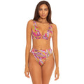 Becca Womens Swim Purple Pink Shimmer Print Bikini Top, Size Medium by Vanessa Jane