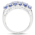 3.16 Carat Genuine Tanzanite & White Topaz .925 Sterling Silver Ring by Bids.com