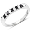0.50 Carat Genuine Black Diamond .925 Sterling Silver Ring by Bids.com