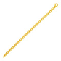 14k Yellow Gold Polished Oval Link Bracelet by Bids.com