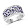 1.23 Carat Genuine Tanzanite .925 Sterling Silver Ring by Bids.com