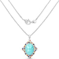 18.50 Carat Genuine Multi Stone .925 Sterling Silver Pendant by Bids.com