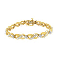 10K Yellow Gold Round-Cut Diamond Infinite Love Bracelet (1.00 cttw, I-J Color, I2-I3 Clarity) by Bids.com