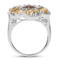 3.46 Carat Genuine Smoky Quartz & Citrine .925 Sterling Silver Ring by Bids.com