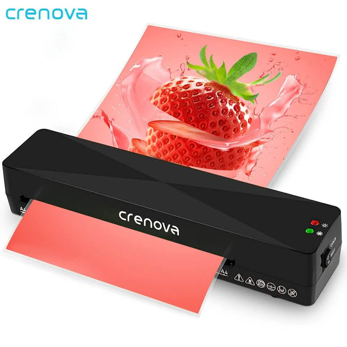 Crenova A4 Laminator – Hot & Cold Modes, Compact Design by DailySale