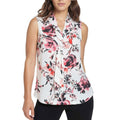 Dkny Floral Tie-Neck Top, Size Large by Vanessa Jane