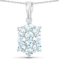 8.80 Carat Genuine Blue Topaz .925 Sterling Silver 3 Piece Jewelry Set (Ring, Earrings, and Pendant w/ Chain) by Bids.com