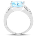 4.77 Carat Genuine Blue Topaz and Tanzanite .925 Sterling Silver Ring by Bids.com