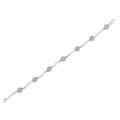 .925 Sterling Silver 1.0 cttw Miracle-Set Diamond 7 Stone Floral Cluster Link Bracelet (I-J Color, I3 Clarity) -7" by Bids.com
