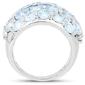 5.51 Carat Genuine Blue Topaz .925 Sterling Silver Ring by Bids.com
